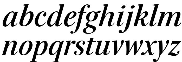 Serif-BoldItalic Font LOWERCASE