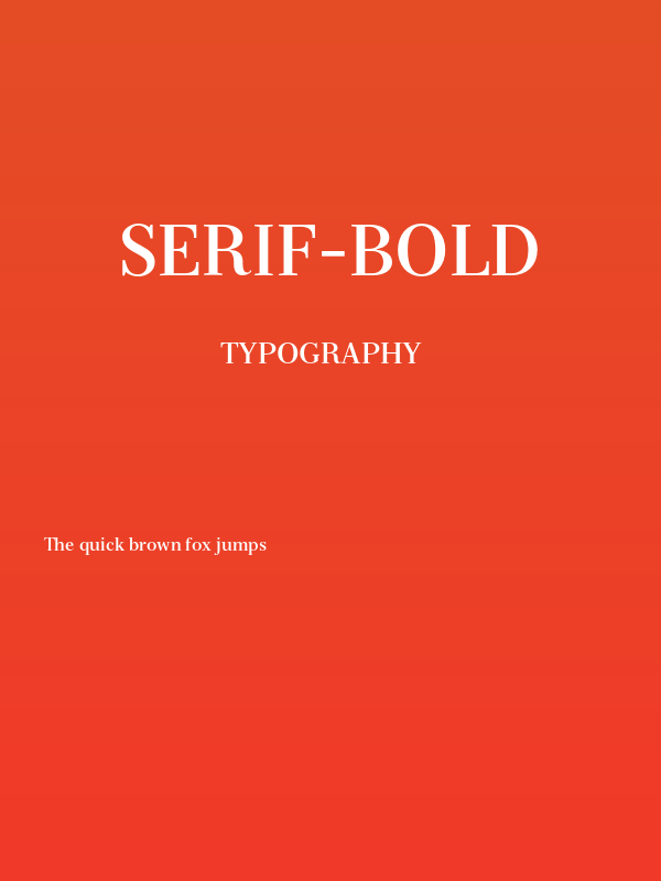 Serif-Bold Poster