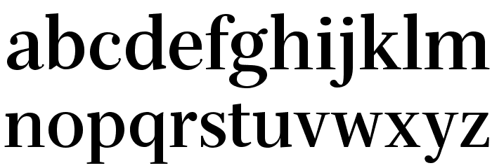 Serif-Bold Font LOWERCASE