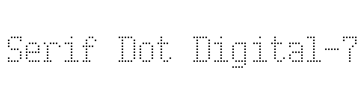 Serif Dot Digital-7 Font