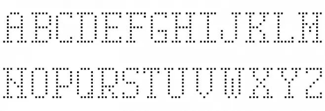 Serif Dot Digital-7 Polices MAJUSCULES