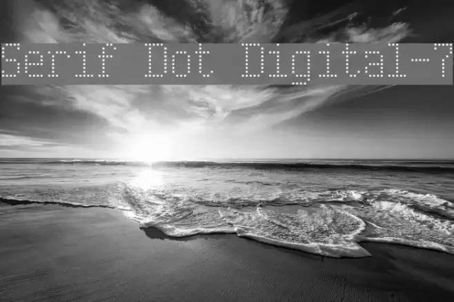 Serif Dot Digital-7 Font examples