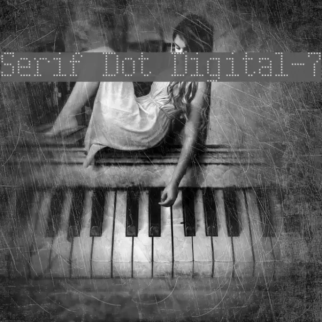 Serif Dot Digital-7 Font examples