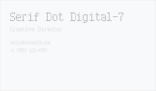 Serif Dot Digital-7 Business Card