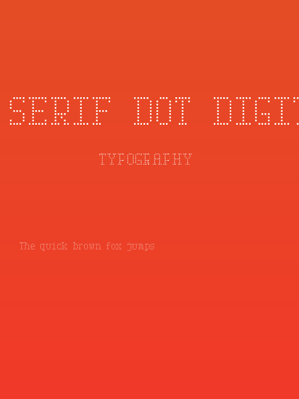 Serif Dot Digital-7 Poster