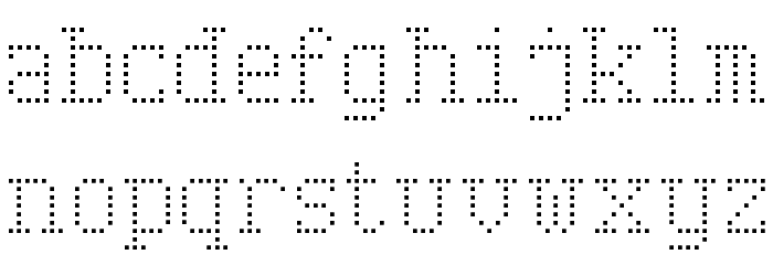 Serif Dot Digital-7 Font LOWERCASE