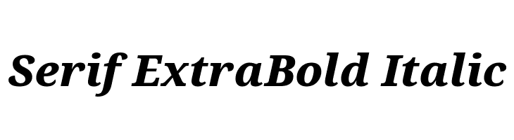 Serif ExtraBold Italic  les polices de caractères gratuit tlcharger