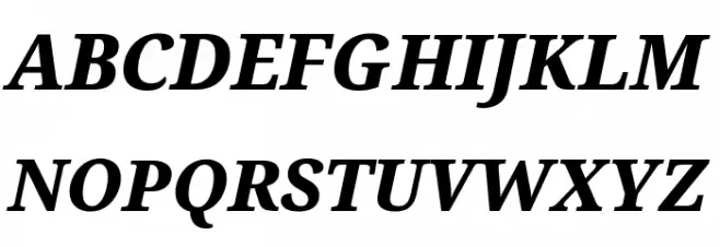 Serif ExtraBold Italic フォント 大文字