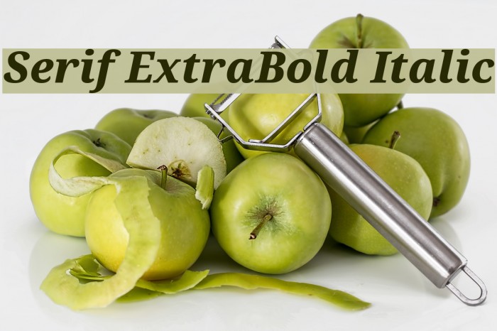 Serif ExtraBold Italic Example 3