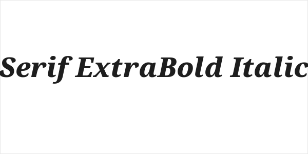 Serif ExtraBold Italic Logo