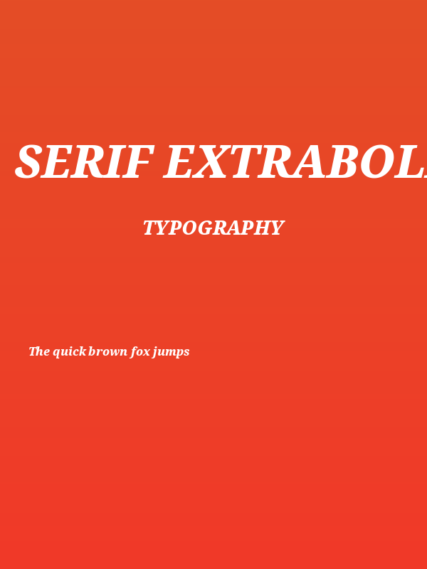 Serif ExtraBold Italic Poster