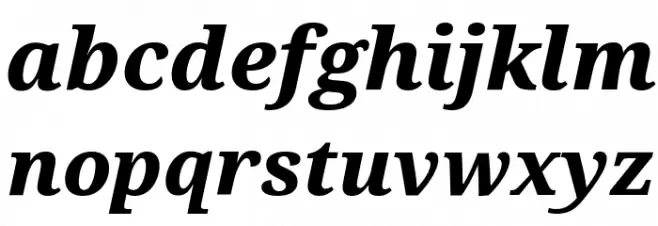 Serif ExtraBold Italic 字体 小写