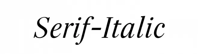 Serif-Italic  Frei Schriftart Herunterladen