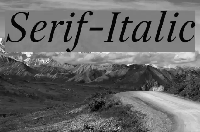 Serif-Italic examples