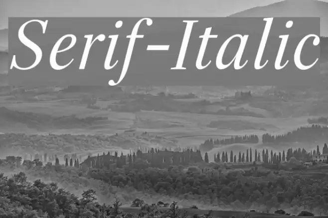 Serif-Italic examples