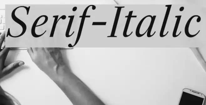 Serif-Italic examples