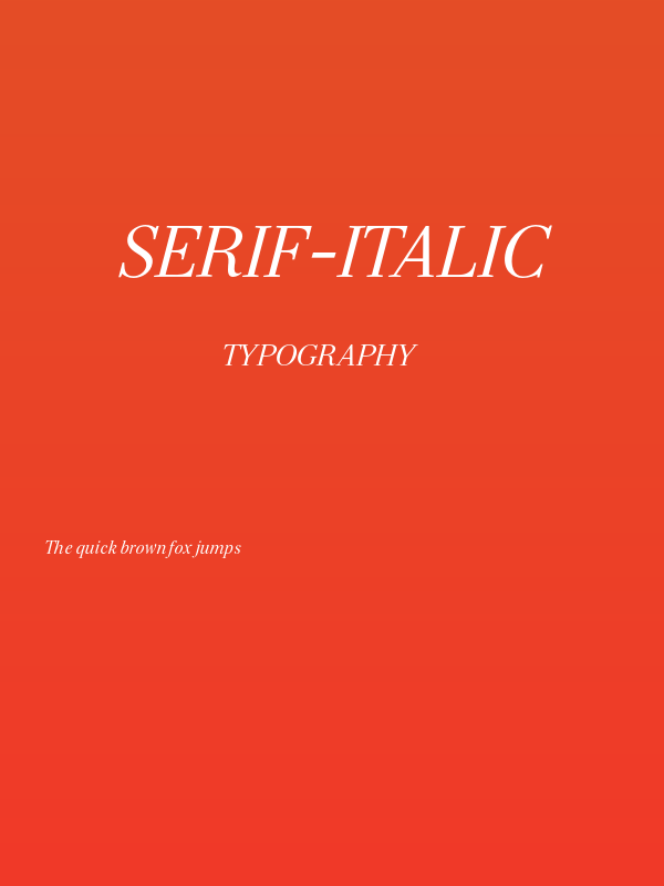 Serif-Italic Poster