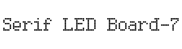 Serif LED Board-7  Descarca Fonturi Gratis