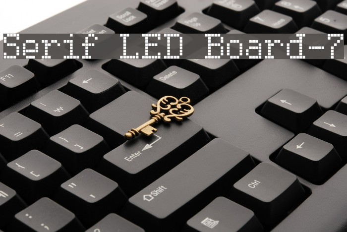Serif LED Board-7 Font examples