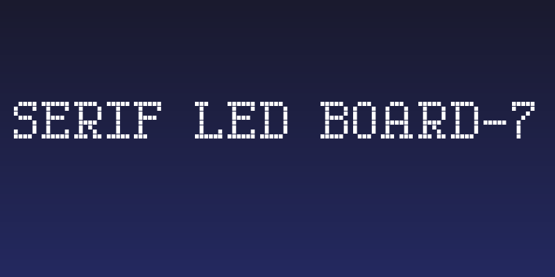 Serif LED Board-7 Social Header