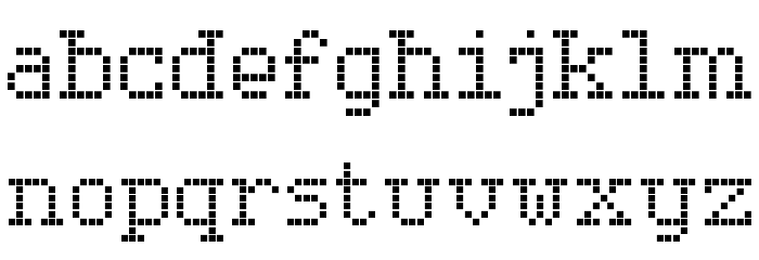 Serif LED Board-7 Font LOWERCASE