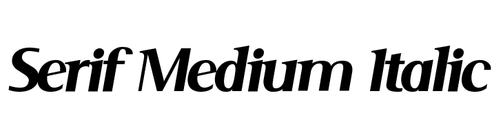 Serif Medium Italic  Free Fonts Download
