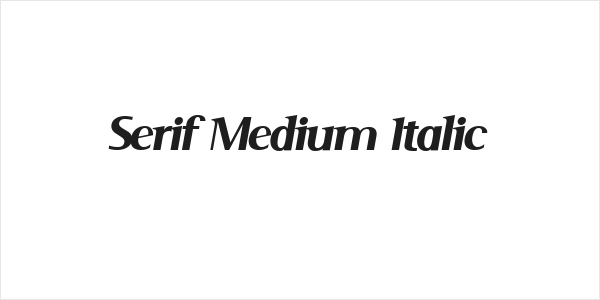 Serif Medium Italic Logo