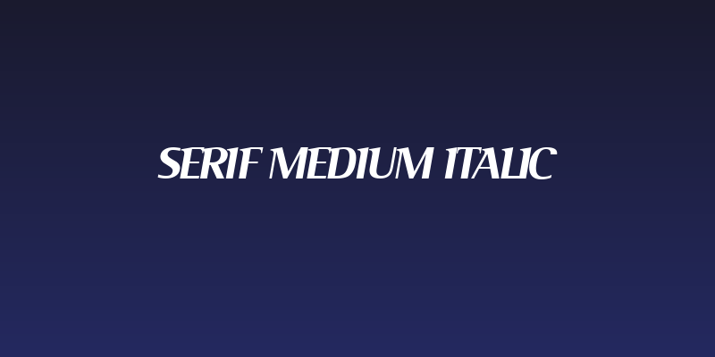 Serif Medium Italic Social Header