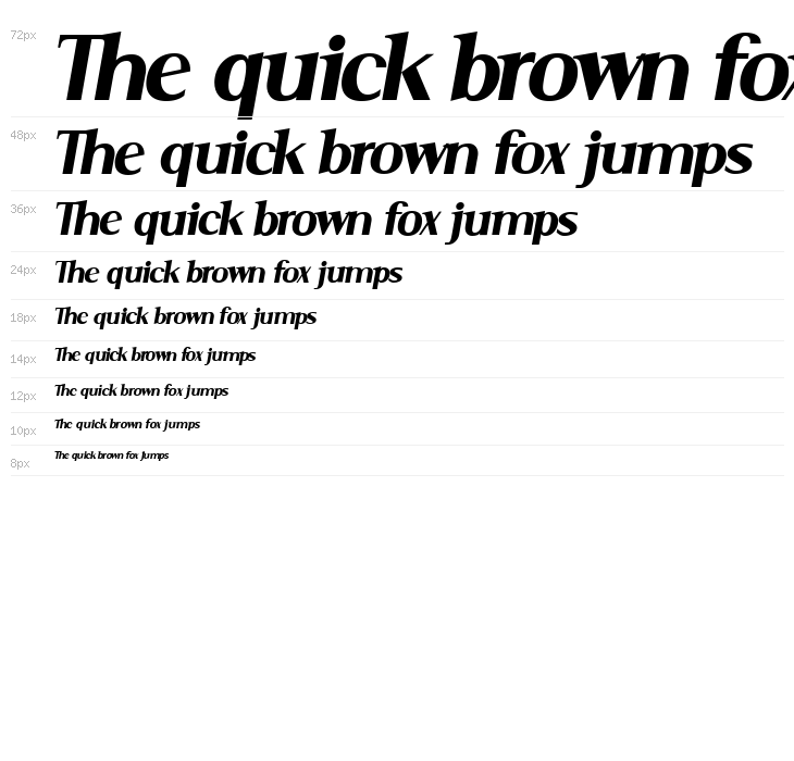 Serif Medium Italic Waterfall