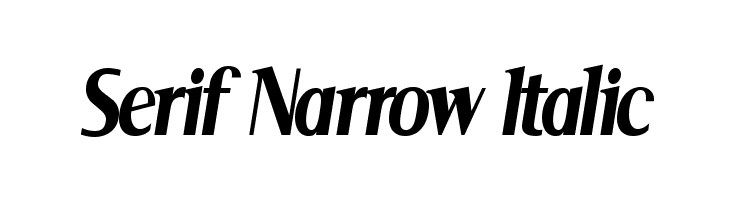 Serif Narrow Italic  font caratteri gratis
