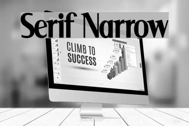 Serif Narrow Font examples