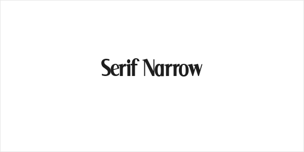 Serif Narrow Logo