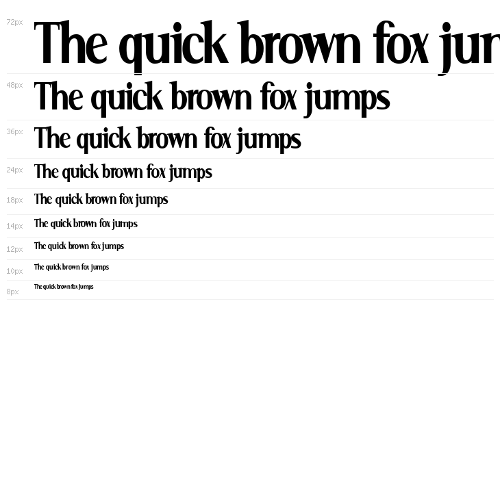 Serif Narrow Waterfall