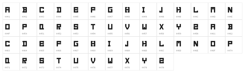Serif Neu Regular Character Map
