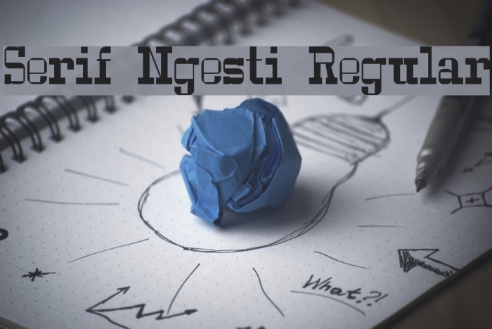 Serif Ngesti Regular Font examples