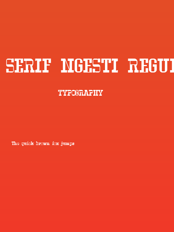 Serif Ngesti Regular Poster