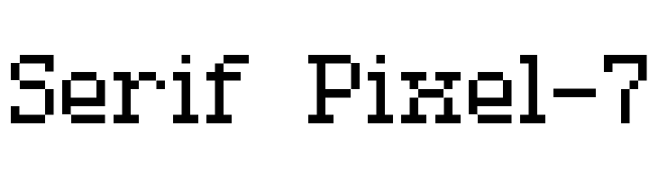 Serif Pixel-7  font caratteri gratis