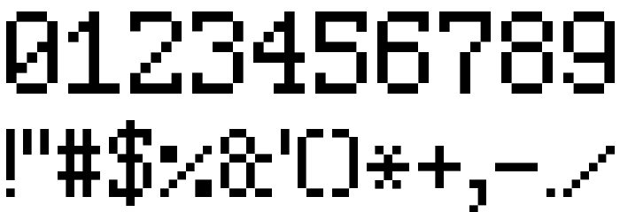 Serif Pixel-7 Font OTHER CHARS