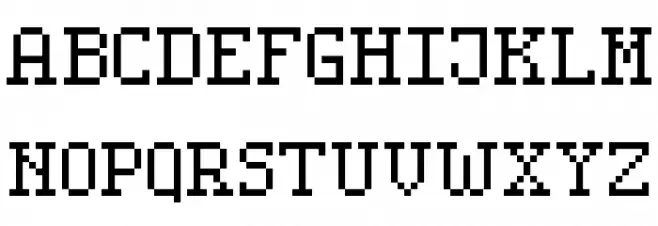 Serif Pixel-7 Schriftart Groß