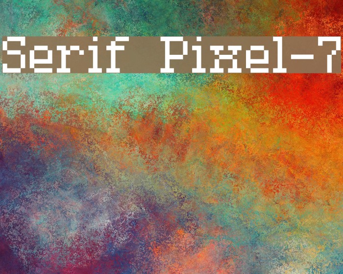 Serif Pixel-7 Font examples