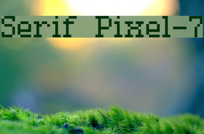 Serif Pixel-7 Font examples