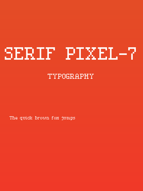 Serif Pixel-7 Poster