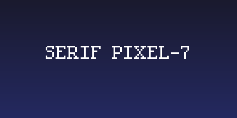 Serif Pixel-7 Social Header