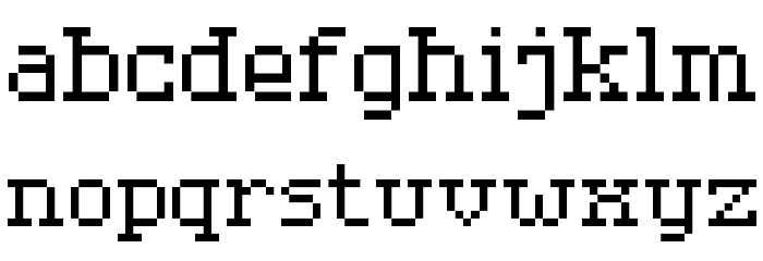 Serif Pixel-7 Font LOWERCASE