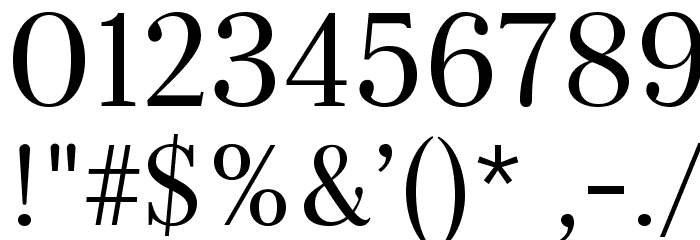 Serif-Regular Font OTHER CHARS