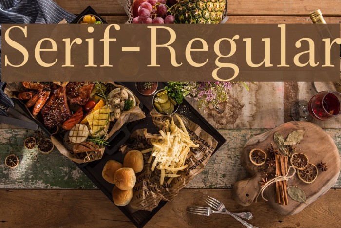 Serif-Regular Font examples