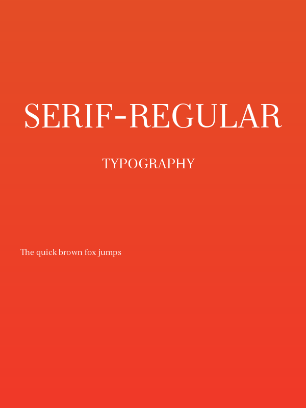 Serif-Regular Poster