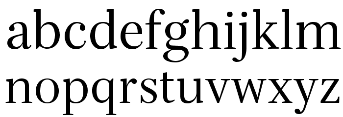 Serif-Regular Font LOWERCASE