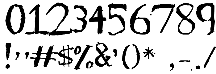 Serif Sketch Font OTHER CHARS
