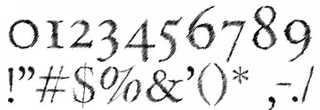 Serif Sketch Font OTHER CHARS
